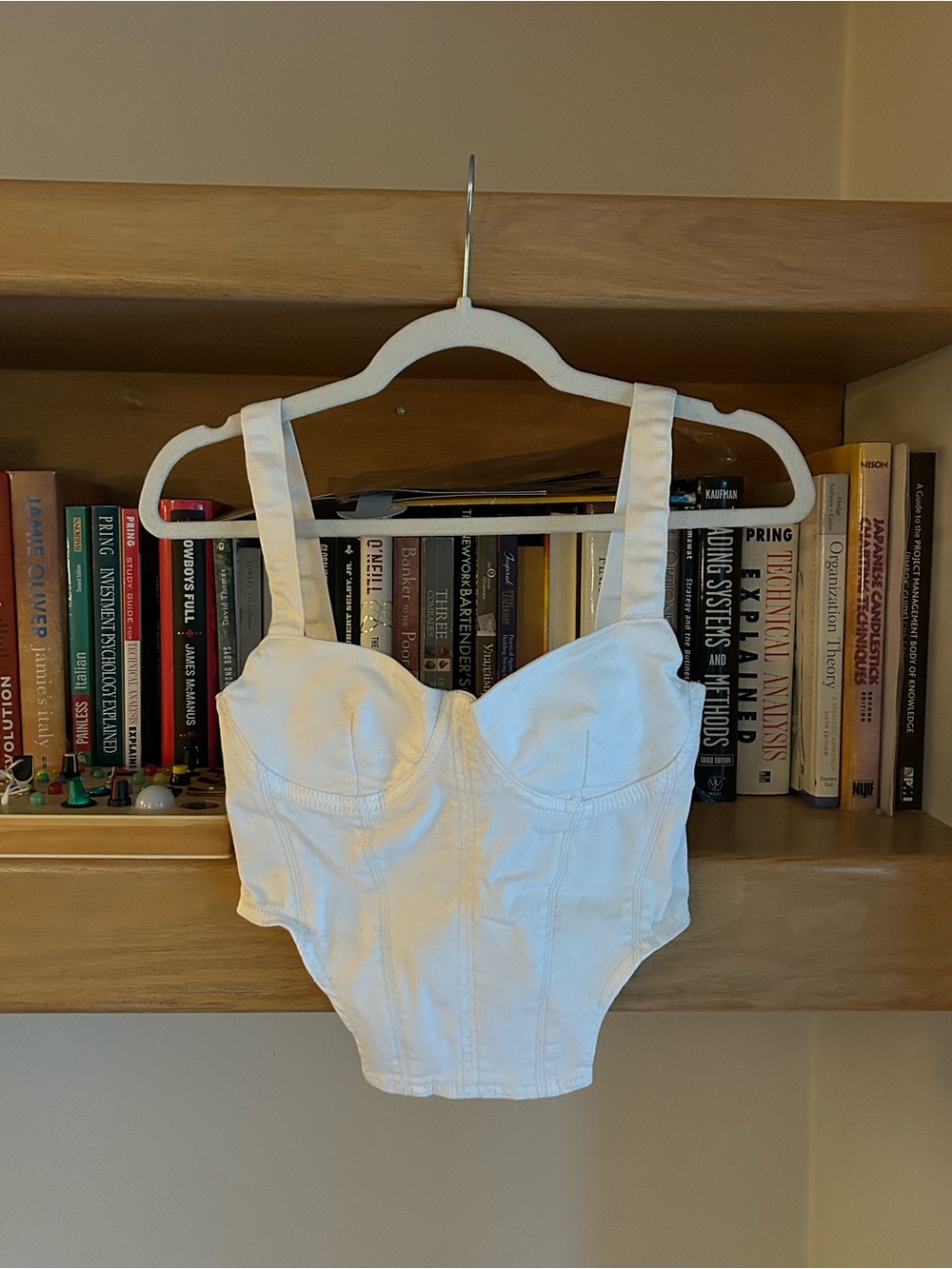 Zara White Structured Bustier One-Piece